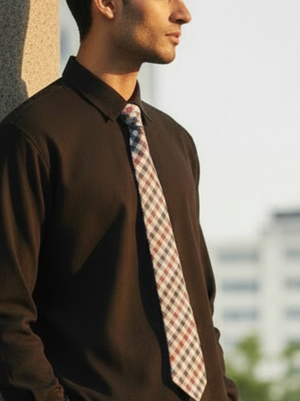 Van Heusen Red/Blue Check Tie